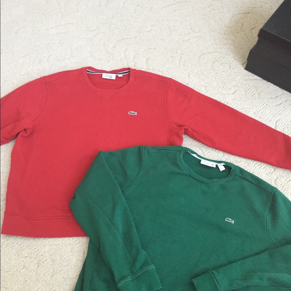 Lacoste sweatshirt Lot of 2, size 6 extra large